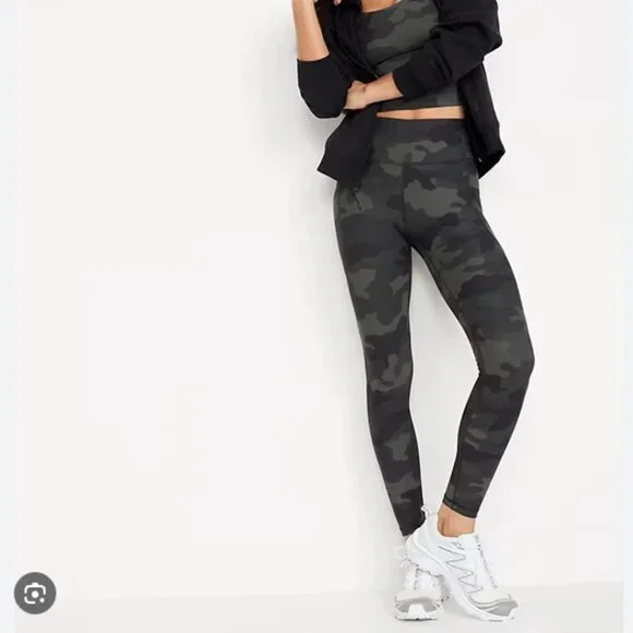 SOLD: Old Navy High-Waisted PowerSoft Full-Length Pocket Leggings XL - Picture 1 of 8